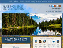 Tablet Screenshot of bluemountainmortuary.com